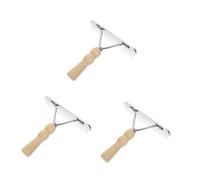 SUPVOX Lot De 3 Peignes Pour Animaux De Compagnie Avec Manche En Bois Grattoir Balai Tapis Velours Citrouille Jouets De Dentition Pour Chien Ventilateur Manuel Brosse Pour