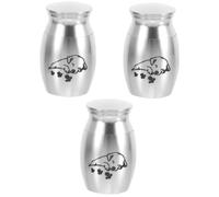 SUPVOX Lot De 3 Petites Urnes Funéraires pour Animaux De Compagnie pour Cendres De Chat Ou De Chien Couvercle en Métal pour Urne pour Animaux De Compagnie Conteneur Cinéraire