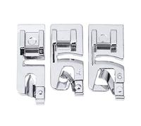 SUPVOX Lot de 3 pieds presseurs pour machine à coudre, ourlet roulé, accessoires (argenté)