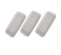SUPVOX Lot de 3 Plateaux Rectangulaires en Plastique Beige pour Pots de Fleurs, Soucoupes Récupérateurs D’Eau 27x10,5 Cm pour Jardin Intérieur et Extérieur, Anti-Fuite et Réutilisables