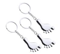 SUPVOX Lot de 3 Porte-Clés Décoratifs en Métal de Pied Anneaux Porte-Clés Robustes pour Décoration de Paquet Accessoires Multifonctions pour Clés et Paquet Design Original et Compact