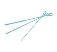 SUPVOX Lot de 3 Set de Goupillons en Silicone pour Biberons, Poils 3/6/9 Mm, Manche Long 20 Cm, Brosse à Paille Réutilisable Bleue, Nettoyage Hygiénique pour Biberons et Pailles de