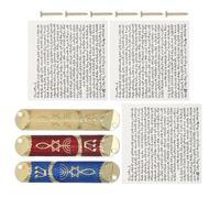 SUPVOX Lot de 3 Set de Set de Étuis à Mezouza en Alliage Peint la Main avec Parchemin Casher, Facile à Monter, pour Décoration de Porte et Pendaison de Crémaillère
