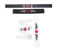 SUPVOX Lot de 4 Bandeaux Japonerie Élastiques pour Karaté et Ninja, Accessoires Décoratifs en Tissu Respirant, Bandeaux D’exercice Polyvalents pour Hommes, pour Sport et Cosplay