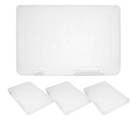 SUPVOX Lot de 4 Boîtes de Rangement A5 Transparentes en Polypropylène Protège-Documents Couvercles Organisateur Portable pour Dossiers Photos et Scrapbooking Bureau et Maison