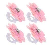 SUPVOX Lot de 4 Boucles de Chaussures Amovibles Roses de Fleur Strass Scintillants, Appliques Perlées Faites Main pour Baskets, Accessoires Décoratifs Style Années 2000 et Loisirs