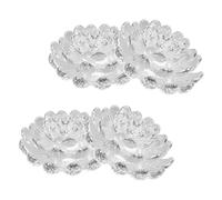 SUPVOX Lot de 4 Breloques en Alliage Argenté Incrustation de Lotus pour Décoration de Tasses à Thé, Accessoires DIY Artisanaux Polyvalents pour Service à Thé et Création de Tasses