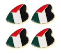 SUPVOX Lot de 4 Broches Drapeau en Alliage Doré Épingles de Revers pour Vêtements et Fêtes Accessoires Décoratifs pour et Événements Sportifs Insignes Palestiniens Élégants