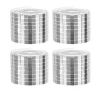 SUPVOX Lot de 4 Carreaux Adhésifs Miroir Argentés 5X5 MM Autocollants Muraux en Acrylique 3D Patchs Mosaïque DIY pour Décoration Artisanale Loisirs Créatifs Carrelage Mural 4 Pièces