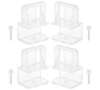 SUPVOX Lot de 4 Clips de Couvercle de Réservoir en Abs avec Vis, Support pour Couvercle en Verre D'aquarium 0-2 Mm, Protection Anti-Saut pour Aquarium sans Bordure