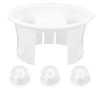 SUPVOX Lot de 4 Couvercles de Pichet en Plastique Blanc Bande Filtrante et Joint Étanche pour Carafe à Eau en Verre Usage Quotidien Cuisine
