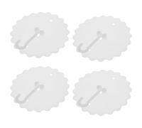 SUPVOX Lot de 4 Crochets Adhésifs pour Plafond 12 Cm, Crochets Suspendre en Plastique Abs Robustes, Ventouses Puissantes pour Moustiquaire Dôme et Auvent, Accessoires de Fixation Maison
