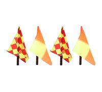 SUPVOX Lot de 4 drapeaux d'arbitre de football : signal à pour juge de ligne - drapeaux à main pour arbitre assistant - équipement sportif pour tournois et compétitions scolaires.