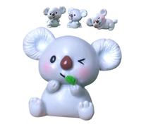 SUPVOX Lot de 4 Figurines Miniatures de Koalas en Résine Artisanale, Décorations Animales pour Micro-Paysage, Ornement de Bureau et Jardin, Modèles Miniatures Adorables pour Décoration