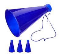 SUPVOX Lot de 4 Mini Mégaphones en Plastique Bleu, Jouets d'Encouragement pour Matchs et Fêtes Sportives, Fabricants de Bruit Adaptés pour Cheerleading et Événements Sportifs, Légers et