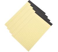 SUPVOX Lot de 4 Petits Blocs-notes Détachables A5 Lignés Jaune, Papier Lisse pour Mémos et Notes à Usage Bureau et Maison, Carnet Portable Pratique et Compact, Cahier de Bureau