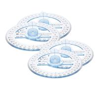 SUPVOX Lot de 4 Rapporteurs Circulaires 360° Transparents 10 Cm, Règle de Mesure Précise pour Dessin Technique, Outils Pratiques pour École, Bureau et Apprentissage Mathématique