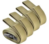 SUPVOX Lot de 4 Sangles à Bagages Réglables Boucle de Sécurité à Dégagement Rapide, Sangles D’arrimage Courtes en Nylon Résistant, Couleur Kaki, Fixation Polyvalente pour Valises, Paquet