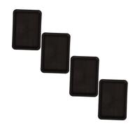 Supvox Lot de 4 soucoupes rectangulaires - 29,5 x 21,5 cm - Soucoupes robustes en résine - Résistant aux UV et au gel - Pour l'intérieur et l'extérieur - Bols pour jardinières et pots