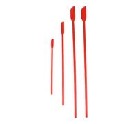 SUPVOX Lot de 4 Spatules en Silicone Rouge, Mini Spatules Longues pour Flacon de Maquillage et Grattoirs Cuisine Polyvalents, Accessoires Pratiques Anti-gaspillage pour Pâtisserie
