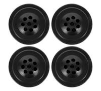 SUPVOX Lot de 4 Supports de Mât de Drapeau Noir pour Bureau, Base Stable à Huit Trous, Petit Mât de Drapeau National, Socle de Table pour Réunion, Conférence et Espace de Travail