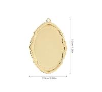SUPVOX Lot de 4 Supports Ovales pour Pendentifs DIY en Métal Doré 18K Base Baroque Maintien Sécurisé des Perles Accessoires pour Création de Colliers Personnalisés Ornements pour