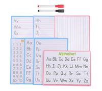 SUPVOX Lot de 4 tableaux effaçables à sec double face - Tableau d'écriture des lettres et des chiffres avec feutres - Outil d'écriture réutilisable et effaçable pour enfants d'âge