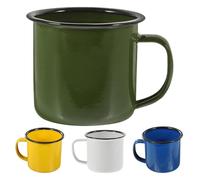 SUPVOX Lot de 4 Tasses en Émail Vintage 350 Ml, Assortiment Blanc Jaune Bleu Vert, Gobelets de Camping Robustes, Tasses à Café et Thé Polyvalentes pour Randonnée et Couleur Aléatoire