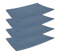 SUPVOX Lot de 4 Tuiles Miniatures Soi-même en PVC Bleu Ancien 1/100 pour Décor de Maison de Poupée, Carrelage Réaliste de Toit en Argile pour Maquettes et Dioramas Sable, Accessoire