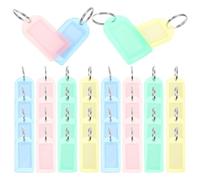 SUPVOX Lot de 40 Porte-clés Marqueurs Clés en Plastique Multicolores, Étiquettes à Bagages Inscriptibles avec Revêtement Abs Anti-effacement, Anneau Porte-clés Couleur Aléatoire