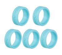 SUPVOX Lot de 5 Bagues en Silicone Bleu Ciel Souple pour Femme et Homme Bijoux de Doigt pour Fête Mariage et Usage Quotidien Anneaux Légers et Confortables Accessoires Mode