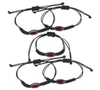 SUPVOX Lot de 5 Bracelets de Rugby en Corde Tressée Ajustables pour Homme Accessoires Sportifs Solide en Polyester Bracelets de Supporter pour Fans de Sport et Activités en Plein Air