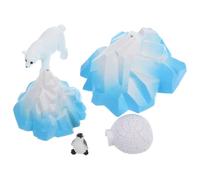 SUPVOX Lot de 5 Figurines Miniatures d’Icebergs et Igloos en PVC Solide Décor Micro-Paysage avec Grand Modèle d’Ours Arctique et Pingouin Décoration Polyvalente pour Aquarium Maison