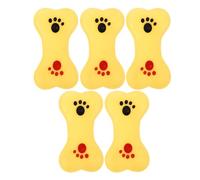 SUPVOX Lot de 5 Jouets en Faux Os Sonore pour Bain en Plastique Souple, Taille Petite, Jouet Sensoriel pour Bébé et Animaux de Compagnie