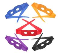 SUPVOX Lot de 5 Masques Demi-visage Style Justicier en Pvc Multicolores pour Bal Masqué, Cosplay et Fête, Masque de Déguisement Léger pour Hommes