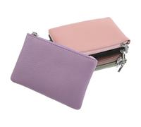 SUPVOX Lot de 5 Mini Pochettes Zippées en Tissu Porte-Cartes Compact et Porte-Monnaie Fin Couleurs Variées Portefeuille Pratique pour Billets Clés et Cartes Usage Quotidien et