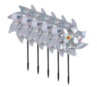 SUPVOX Lot de 5 Moulins à Vent Réfléchissants Argentés à Paillettes, Outil Anti-Oiseaux Multifonction pour Jardin et Verger, Dispositif D’éloignement des Animaux, Décoration Extérieure