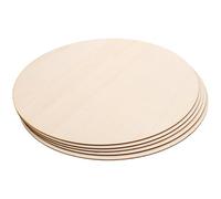 SUPVOX Lot de 5 Panneaux Ronds en Bois Brut Tranches de Bois Vierges Naturelles Ø35 CM Supports DIY Polyvalents pour Décoration Murale Bricolage Suspendu et Créations Personnalisées