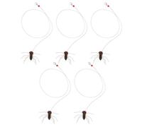 SUPVOX Lot de 5 Recharges pour Chaton Forme Insecte en Plastique Design Réaliste Facile à Remplacer pour Enrichissement et Exercice Intérieur