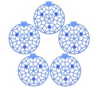 SUPVOX Lot de 5 Supports à Pastèque en Plastique Bleu, Treillis Robuste pour Melon Cantaloup, Citrouille et Gros Fruits, Plateau de Jardin Surélevé pour Récolte et Culture en