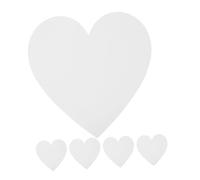 SUPVOX Lot de 5 Toiles Blanches de Cœur 20x20 Cm en Pur Coton pour Peinture Acrylique, Tableau à Dessin en Toile pour Artistes, Kit de Démarrage Polyvalent pour Étudiants et Amateurs