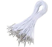 SUPVOX Lot de 50 Cordons ÉLastiques Blancs avec Barbes en MéTal pour Masques, Reliure De Livres, Artisanat Et DéCoration