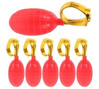 SUPVOX Lot de 6 Anneaux de Farce à Jet d'eau en Plastique, Petits Accessoires de Clown pour Fête et Poisson D'avril, Jouets Prank Ring Amusants pour Adultes et Garçon et Filles