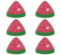 SUPVOX Lot de 6 Badges Pastèque - Broche Mignonne en Forme de Tranche de Pastèque - Pins en Émail - Badge Fruit Amusant à Accrocher à Un Sac à Dos Ou Un Cartable.