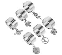 SUPVOX Lot de 6 Bagues Ouvertes Femme Pendentifs Soleil Lune et Étoile à Huit Branches Bijoux Décoratifs en Acier Inoxydable Résistants Ensemble Chic pour Présent Anniversaire ou