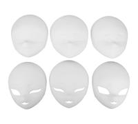 SUPVOX Lot de 6 bases de tête pour fursuit : masques d'animaux à peindre, masques vierges en plastique pour mascarade - Accessoires de cosplay à faire soi-même pour soirées costumées