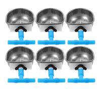 SUPVOX Lot De 6 Bols d'eau en INOX pour Lapins Suspendus, Distributeurs d'eau Automatiques pour Cages, Bol à Lapin Petit Format Anti-Glissement, Dispositif D'abreuvement Pratique Et Solide