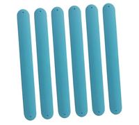 SUPVOX Lot de 6 Bracelets à Pression en Silicone Bleu Clair Unisexe Taille Unique, Bracelets à Claquer Souples pour Loisirs Créatifs, Fêtes D'garçon et Filles et Présents D'anniversaire