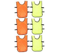 SUPVOX Lot de 6 chasubles d'entraînement de football : chasubles lavables pour l'équipe de football - Gilets d'entraînement pour jeunes, en polyester respirant, tenue de sport pour les