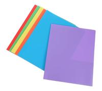 SUPVOX Lot de 6 Chemises à Pochettes Plastiques A4 Colorées, 2 Pochettes par Chemise pour Classement Bureau et École, Dossiers de Classement Résistants à L’eau, Rangement Double Page